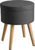 pouf Yara di tectake® con vano portaoggetti in look lino Anteprima dell’immagine prodotto 12