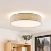 Lindby LED-Deckenlampe Ellamina, 60 cm, hellgrau, Textil Produktbild-Vorschau 10