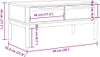 vidaXL Couchtisch FLORO Weiß 99x55,5x45 cm Massivholz Produktbild-Vorschau 8