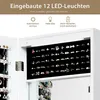COSTWAY 120cm skříňka na šperky se zrcadlem po celé délce a Náhled obrázku produktu 4