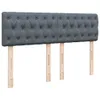 Boxspringbett mit Matratze Dunkelgrau 140x200 cm Samt Produktbild-Vorschau 8