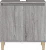 vidaXL Umývadlová skrinka Grey Sonoma 58x33x60 cm Drevo Náhľad obrázku produktu 6