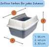 XXL Extra hohe Katzentoilette offene Katzenklo mit hohem Produktbild-Vorschau 2