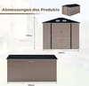 Capanno per attrezzi COSTWAY in metallo, 350 x 223 x 197 cm Anteprima dell’immagine prodotto 3