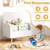 COSTWAY Speelgoedkist met deksel, 2-in-1 houten Productafbeelding-voorbeeld 6