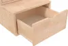 A close-up view of an open wooden drawer on a piece of furniture. Produktbild-Vorschau