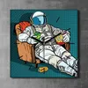 Coloray Uhr auf Leinwand 30x30 cm Wand Uhr Dekoration Produktbild-Vorschau 2