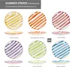 Summer Stripes Set de 6 Assiettes plates Grandes assiettes Voir les images du produit 4