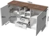 Abrihome Küchenschrank Sideboard-140x40x79.5cm mit 2 Türen Produktbild-Vorschau 7