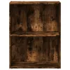 A wooden bookshelf with two shelves against a white background. Produktbild-Vorschau