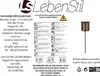LS-LebenStil Metall Stabkerzenhalter Kupfer Braun 8cm Spieß Produktbild-Vorschau 2