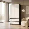 Armadio Novela, bianco antracite, a 2 ante | Armadio Anteprima dell’immagine prodotto 1