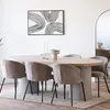 Table de salle à manger sable/nature MDF ovale - Voir les images du produit 1