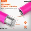 Close-up of a pink stainless steel pole with threaded ends, highlighting its features and specifications. Náhled obrázku produktu