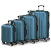 Four blue suitcases of varying sizes are arranged in a row on a white background. Náhľad obrázku produktu