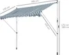 Outsunny Markise Klemmmarkise Faltarm Handkurbel Balkon 3 x Produktbild-Vorschau 3