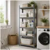 Mehrzweckregal Standregal aus Stahl und MDF, 150x70x30 cm Produktbild-Vorschau 1