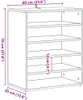 vidaXL Skriňa na topánky biela 60x35x70 cm Drevo Materiál Náhľad obrázku produktu 6