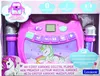 The image shows the retail packaging of a pink and purple children's karaoke player with a unicorn theme. Produktbild-Vorschau
