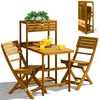 Casaria® Set da Balcone 2 Persone Resistente in Legno Anteprima dell’immagine prodotto 1