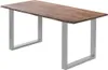 Esstisch Baumkante massiv Akazie stonefarben 180 x 90 cm Produktbild-Vorschau 2
