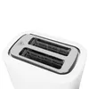 A close-up view of the top of a white toaster with its stainless steel slots visible. Anteprima dell’immagine prodotto