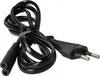 A black power cord with a European plug and a C8 connector. Produktbild-Vorschau
