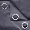 Close-up of a dark gray outdoor curtain with grommets. Náhľad obrázku produktu