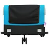 vidaXL Rimorchio per biciclette nero e blu 45 kg di ferro Anteprima dell’immagine prodotto 5