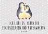 Mr. & Mrs. Panda Wandbild Pinguine Einschlafen DIN A5 - Produktbild-Vorschau 1