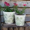 Clayre & Eef Blumentopf Ø 14x13 cm Grün Beige Keramik Produktbild-Vorschau 3