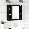 vidaXL Armadio a specchio per il bagno in rovere nero 60 x Anteprima dell’immagine prodotto 2