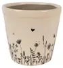 Clayre & Eef bloempot, diameter 21 cm, hoogte 20 cm, beige Productafbeelding-voorbeeld 1