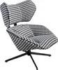 Angel Cerdá fauteuil pivotant en tissu noir et blanc 5142 Voir les images du produit 1