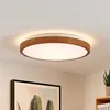 Lindby LED-Deckenleuchte Mynte, Ø42cm, Holzoptik, Produktbild-Vorschau 2