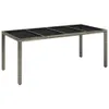 The Living Store 7-tlg. Garten-Essgruppe mit Kissen Grau Produktbild-Vorschau 3