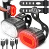 Fahrradlicht Set vorne und hinten, LED Fahrradlampe mit Produktbild-Vorschau 1