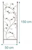 Relaxdays Rankgitter, HxB: 150x50 cm, Metall, Vogel-Design, Produktbild-Vorschau 4