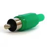 10x Cinch Stecker Grün zum Löten mit Knickschutz RCA Audio Produktbild-Vorschau 2