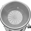 Close-up view of the inside of a juicer, showing the cutting disc and mesh filter. Náhled obrázku produktu