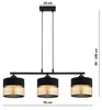KAR-LIGHTING Pendelleuchte 3-flammig Schwarz‑Gold Metall Produktbild-Vorschau 2