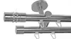 Innenlauf Gardinenstange Edelstahl Look 20mm Produktbild-Vorschau 1