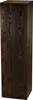 A tall, dark brown wooden column with a natural wood grain texture, presented against a white background. Produktbild-Vorschau