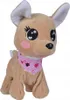 A plush toy dog with large eyes and a pink bandana. Anteprima dell’immagine prodotto