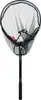 A fishing net with a black handle and black mesh net. Produktbild-Vorschau