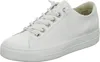 A white leather sneaker is shown from a side angle against a white background. Voir les images du produit