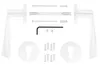 A set of door handle components laid out on a white background. Produktbild-Vorschau