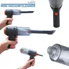 A collage of images showing a mini vacuum cleaner from different angles and in use. Produktbild-Vorschau