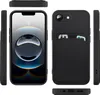 Multiple views of a black iPhone case with a card slot. Podgląd zdjęcia produktu