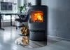 Abgenutzte Holzplatte – Glasbodenplatte für – Kaminofen – Produktbild-Vorschau 2